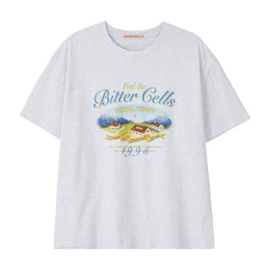 Bitter Cells Rustic Town Tee-Light Grey