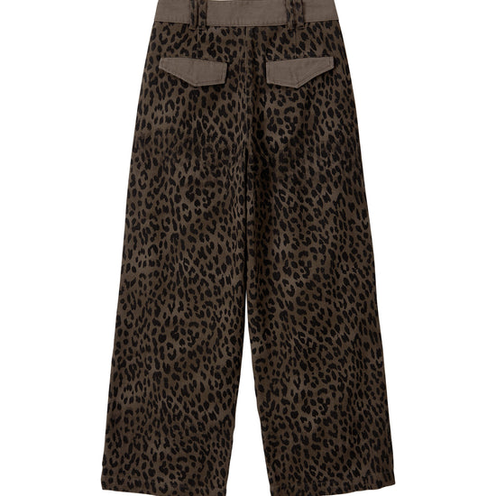 Bitter Cells Demi Pintuck Wide Pants - Leopard
