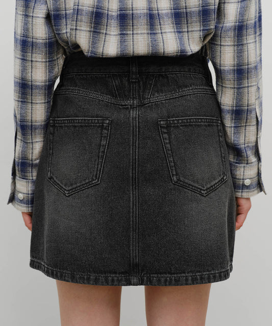 Marithé François Girbaud W Denim Mini Skirt