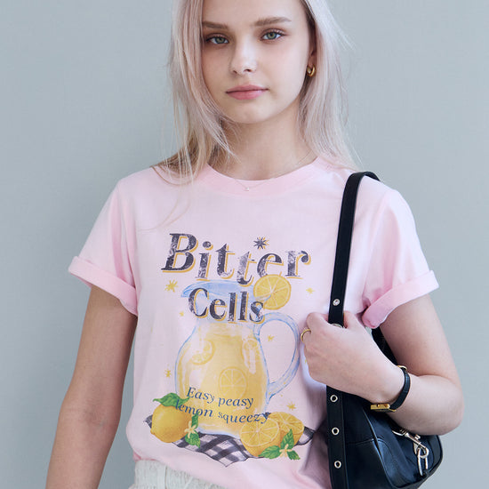 Bitter Cells Lemonade Tee-Pink