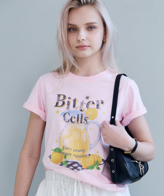 Bitter Cells Lemonade Tee-Pink
