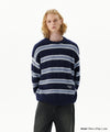 Mahagrid Hairy Stripe Knit Sweater