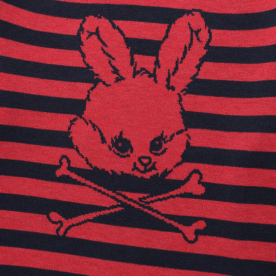 Nice Ghost Club Skull Rabbit Stripe Knit