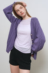 General Idea WOMAN Cotton Blend Saddle Shoulder Cardigan