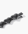 Marithé François Girbaud Regular Logo Heart Metal Hair Pin 2-Pack Silver