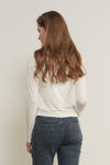 General Idea WOMAN Airy Round Neck Pintuck T-Shirt