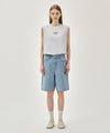 Marithé François Girbaud SORONA COOL SMALL CLASSIC LOGO SLEEVELESS light heather gray