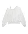 Cavish W OFF SHOULDER NECKLACE SWEATSHIRT [LIGHT GREY]
