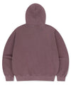 Mahagrid Big Gothic Cut Off Pigment Zip-Up Hoodie in Burgundy