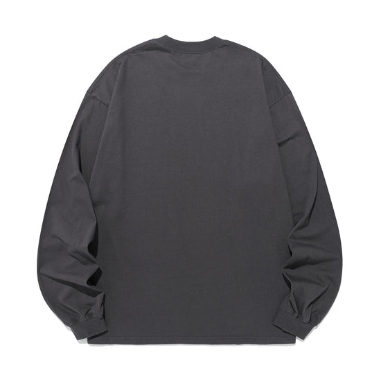 Nice Ghost Club Little Devil Girl Drawing Big Big Long Sleeve Tee [Charcoal]