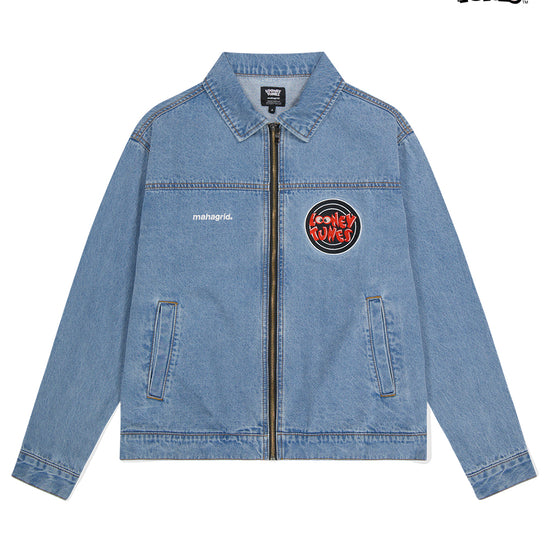 Mahagrid Rockstar Bunny Denim Jacket Blue