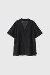 General Idea WOMAN Embroidery Lace Half Shirt