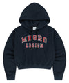 Mahagrid Mahagrid Appliqué Crop Hoodie Navy
