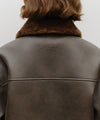 Marithé François Girbaud Faux Leather Over Fit Mustang Jacket Black
