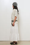 General Idea WOMAN Stripe Loose Collar Half Knit