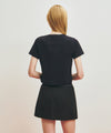 Marithé François Girbaud Marithé SPORT W CLASSIC LOGO CROP TEE navy