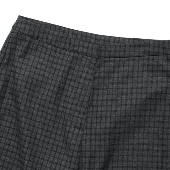Nice Ghost Club FFATS Check Balloon Layered Skirt Pants [Charcoal]