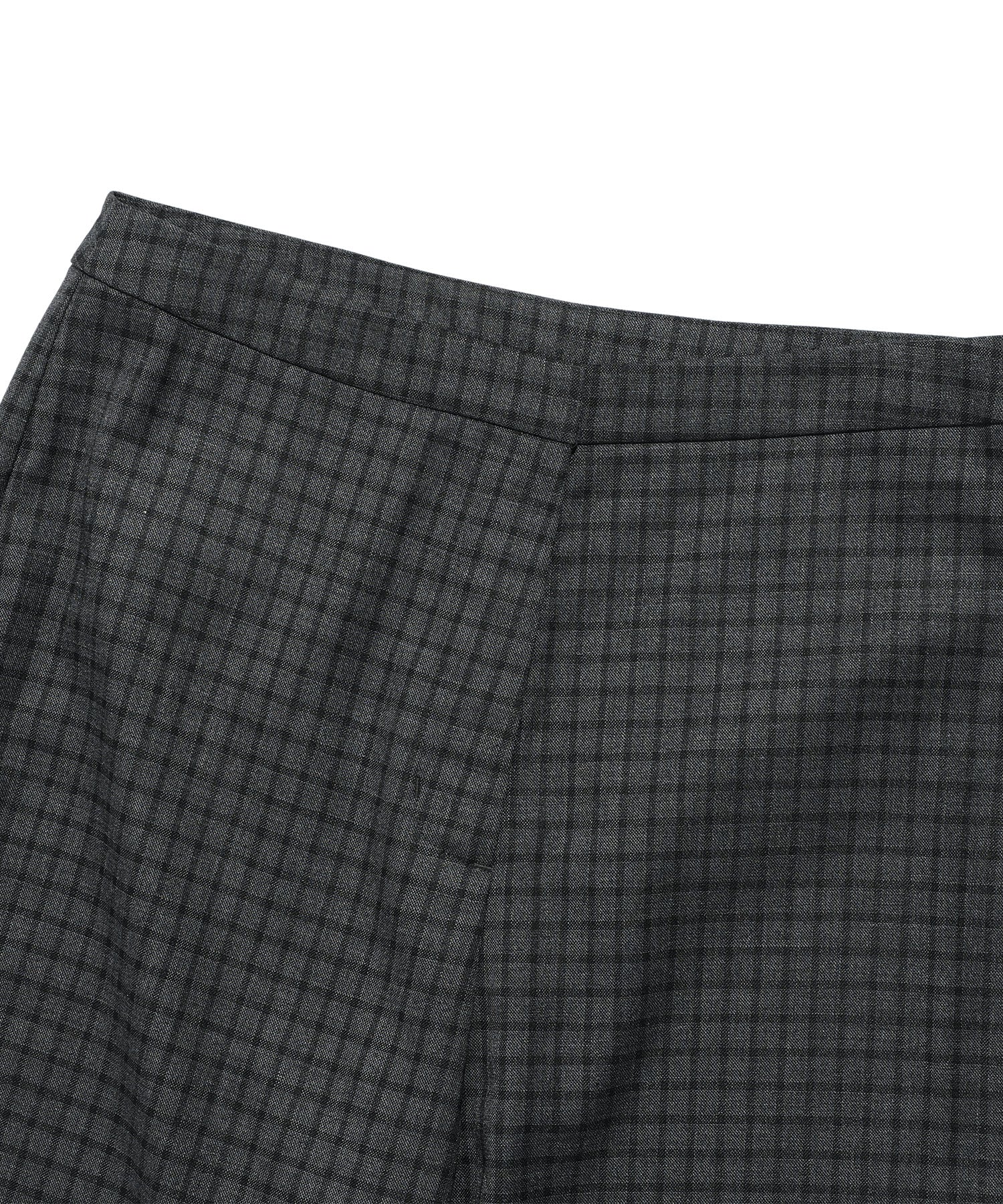 Nice Ghost Club FFATS Check Balloon Layered Skirt Pants [Charcoal]