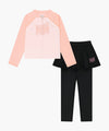 Marithé François Girbaud Kids Zip-Up Rashguard & Skirt Set-Up Pink