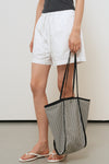 General Idea WOMAN Reversible Stripe Pattern Bag