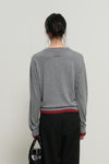 General Idea WOMAN Double Layered Crew Neck Cardigan