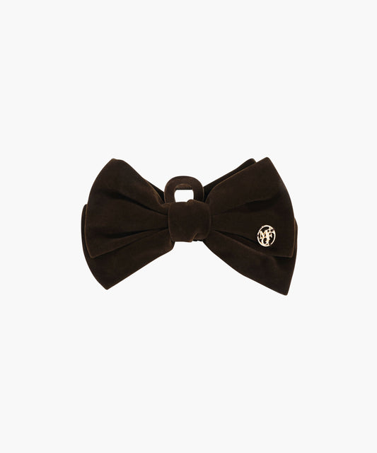 Marithé François Girbaud Circle Logo Velvet Hair Clip