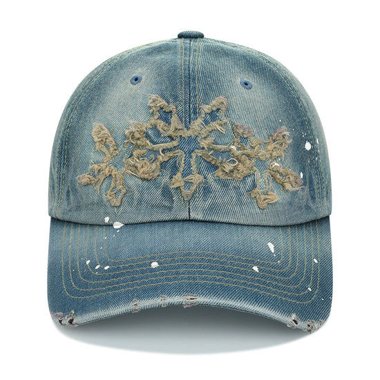Mahagrid Washed Denim Cross Star Cap [Blue]