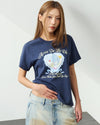 ADLV Woman Heart Pearl Short Sleeve T-Shirt