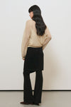 General Idea WOMAN Deep V-Neck Sheer Knit Pullover [SAND]