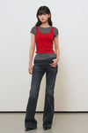 General Idea WOMAN Two-Way Color Layered T-Shirt