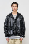 General Idea UNISEX Glossy Packable Wind Breaker [BLACK]
