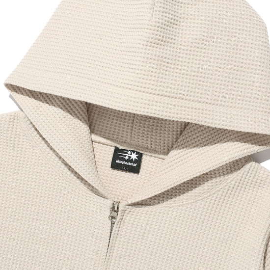 Nice Ghost Club The Girl Gang Waffle Hoodie Zip-Up