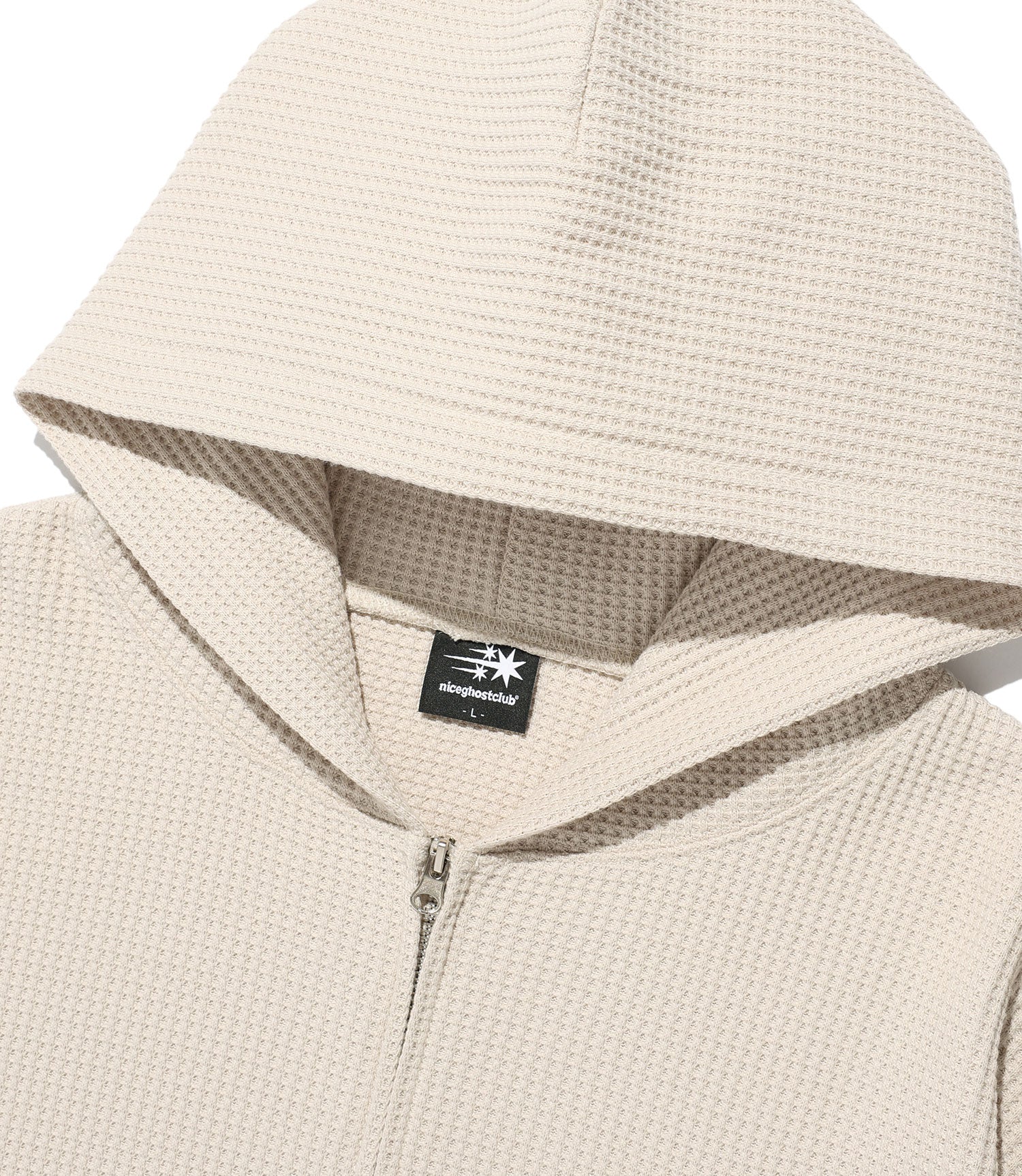 Nice Ghost Club The Girl Gang Waffle Hoodie Zip-Up