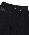 Mahagrid Bermuda Check Pocket Denim Shorts [Black]