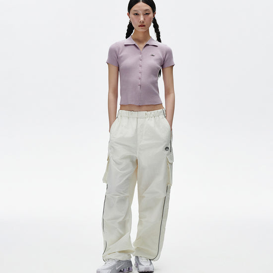 Mahagrid Button-Up Collar Knit