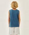 Marithé François Girbaud Kids Doodle Classic Logo Pocket Sleeveless Blue