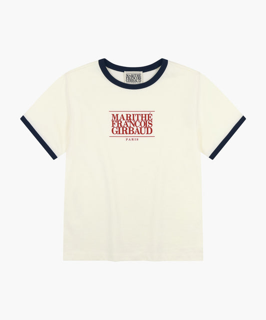 Marithé François Girbaud Kids Classic Logo Ringer Tee