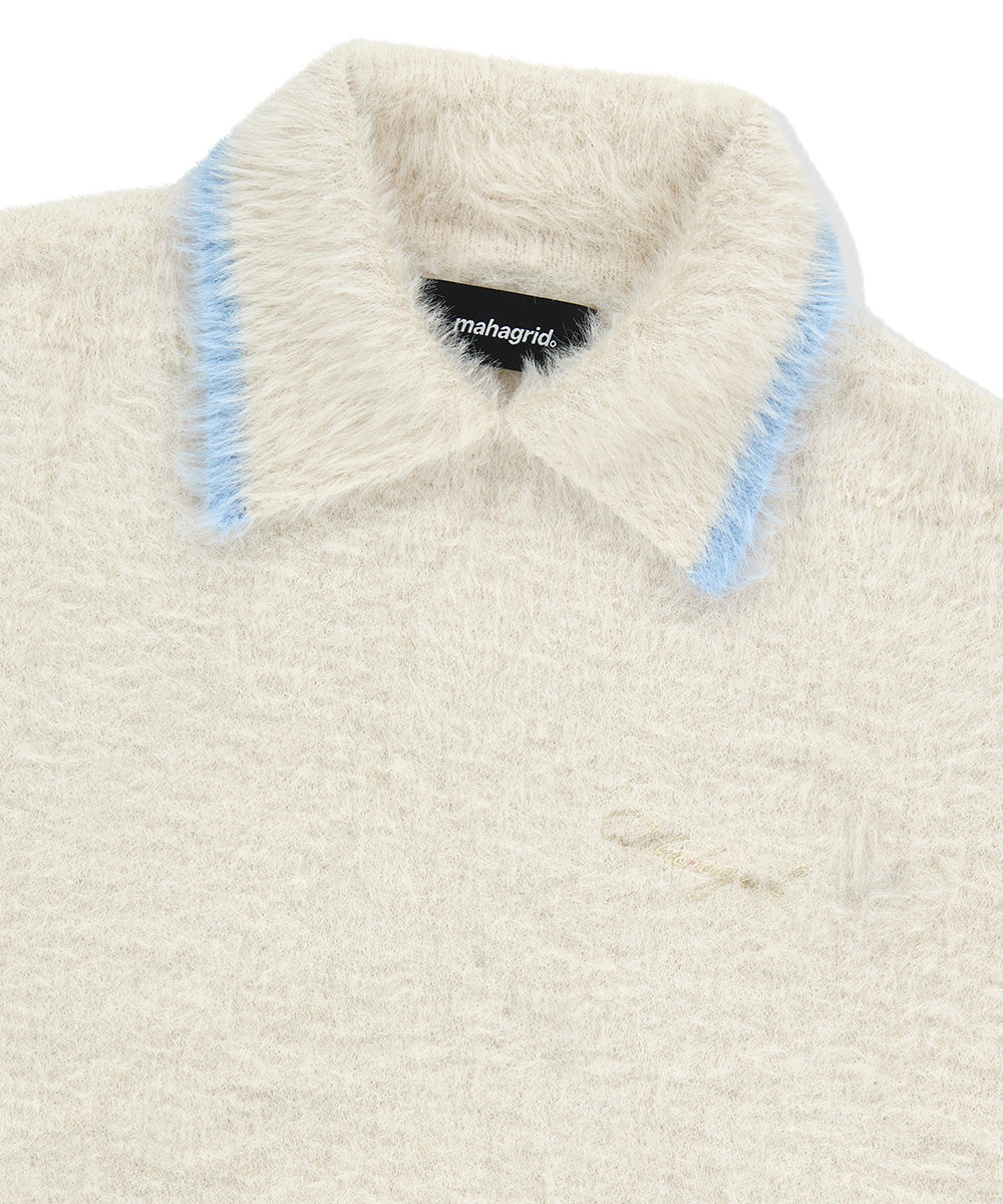 Mahagrid Hairy Collar Knit