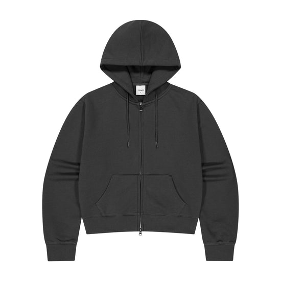 Mahagrid PRAY APPLIQUE CROP ZIP UP HOODIE
