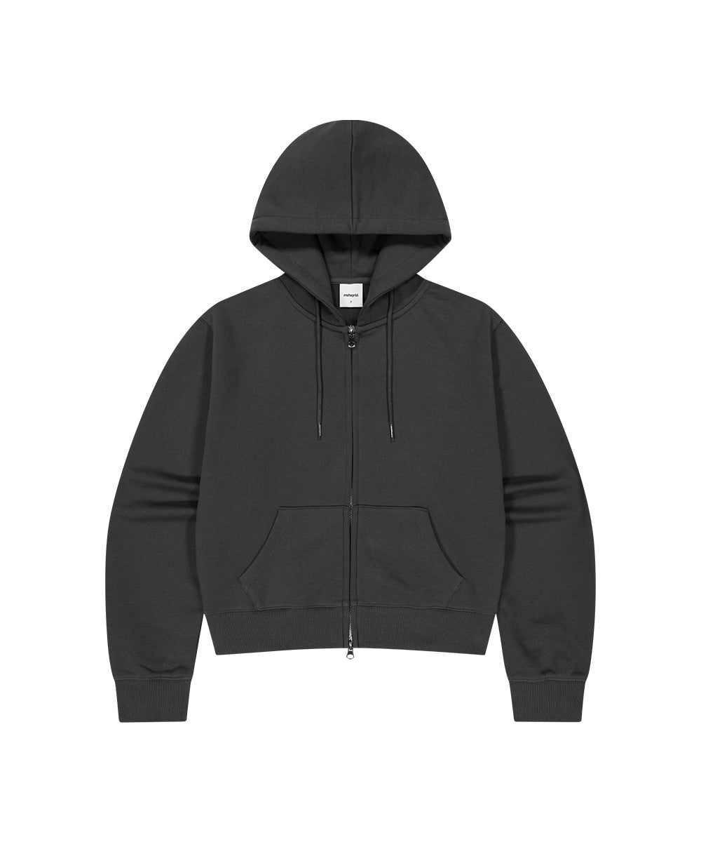 Mahagrid PRAY APPLIQUE CROP ZIP UP HOODIE