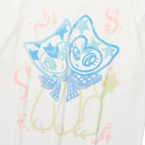 Nice Ghost Club Watercolor Dolls Big Big Tee White