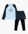 Marithé François Girbaud Kids Zip Up Rashguard & Shorts Set-Up Navy