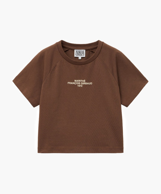 Marithé François Girbaud W Lettering Logo Crop Tee