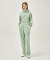 Marithé François Girbaud OUTLINE CLASSIC LOGO DYEING TUCK WIDE SWEAT PANTS mint