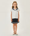 Marithé François Girbaud Kids W Marine Pleated Skirt