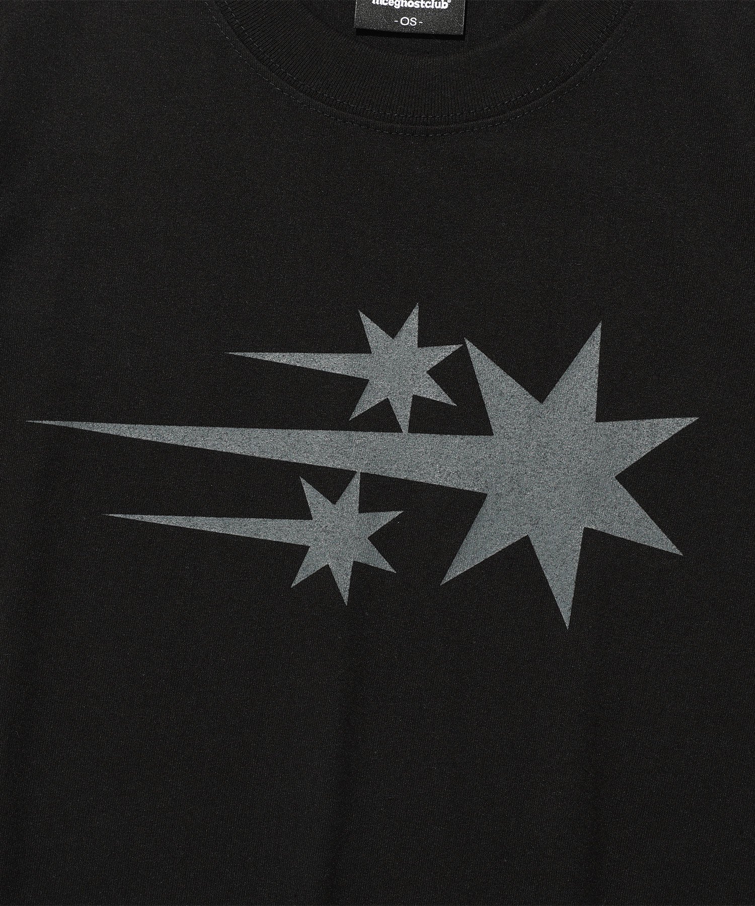 Nice Ghost Club 3 Stars Symbol Crop Slim Tee