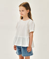 Marithé François Girbaud Kids White Peplum Blouse