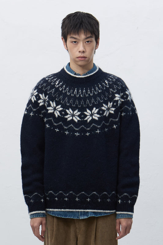 General Idea UNISEX Wool Snow Nordic Pullover