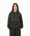 Mahagrid Dyed Curved Seam Crop Hoodie