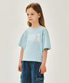 Marithé François Girbaud Kids W Ballet Classic Logo Semi Crop Tee Sky Blue